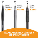 BIC Glide Retractable Ballpoint Pen, Medium Point, 1.0mm, Black Ink, Dozen (14347/VCG11BK)