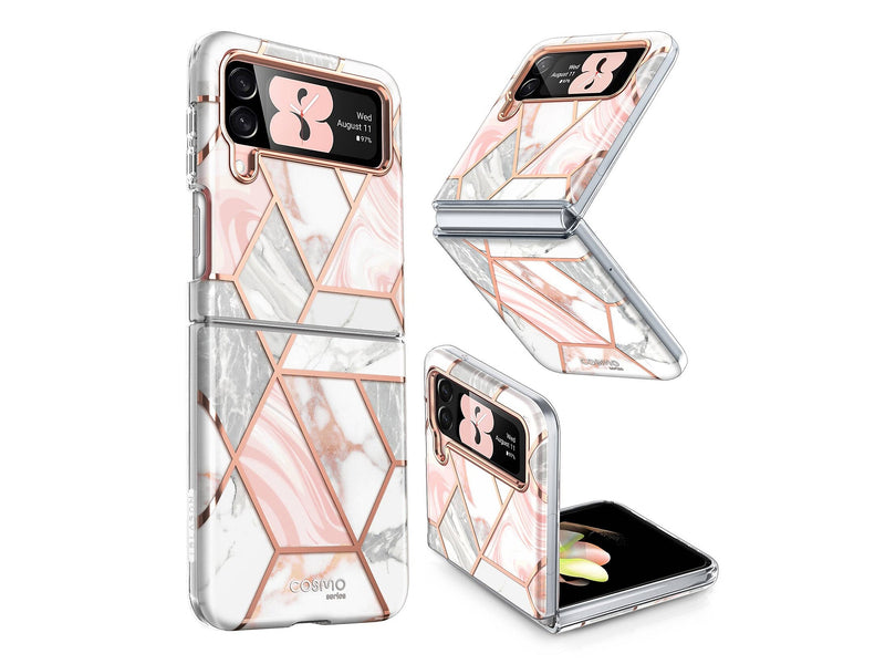 i-Blason Cosmo Marble Pink Snap Case for Samsung Galaxy Z Flip4 (Galaxy2022-ZFlip4-5G-Cosmo-Marble)