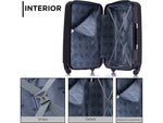 InUSA Royal 20" Hardside Carry-On Suitcase, 4-Wheeled Spinner, TSA Checkpoint Friendly, Black (IUROY00S-BLK)