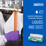 Kimtech Science Kimwipes Delicate Task Durable Fibers Cleaning Wipers, 16.6" x 14.7", White, 140 Wipers/Box (KCC34256BX)