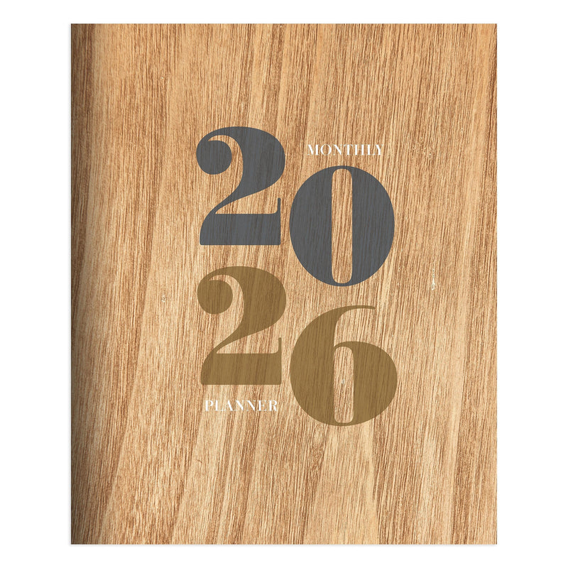 2026 TF Publishing Washed Oak 9" x 11" Monthly, Paperboard Cover, Multicolored (26-4710)