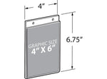 Azar Sign Holder, 4" x 6.75", Vertical, Wall Mounted, Clear, Acrylic, 10/Pack (162732)