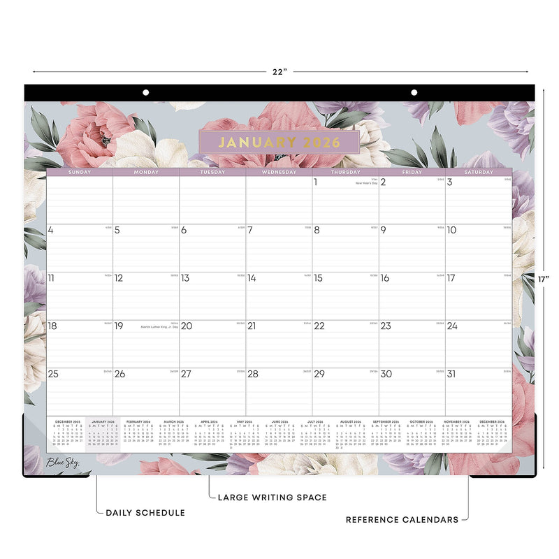 2026 Blue Sky Tula 22" x 17" Monthly Desk Calendar (144086-26)