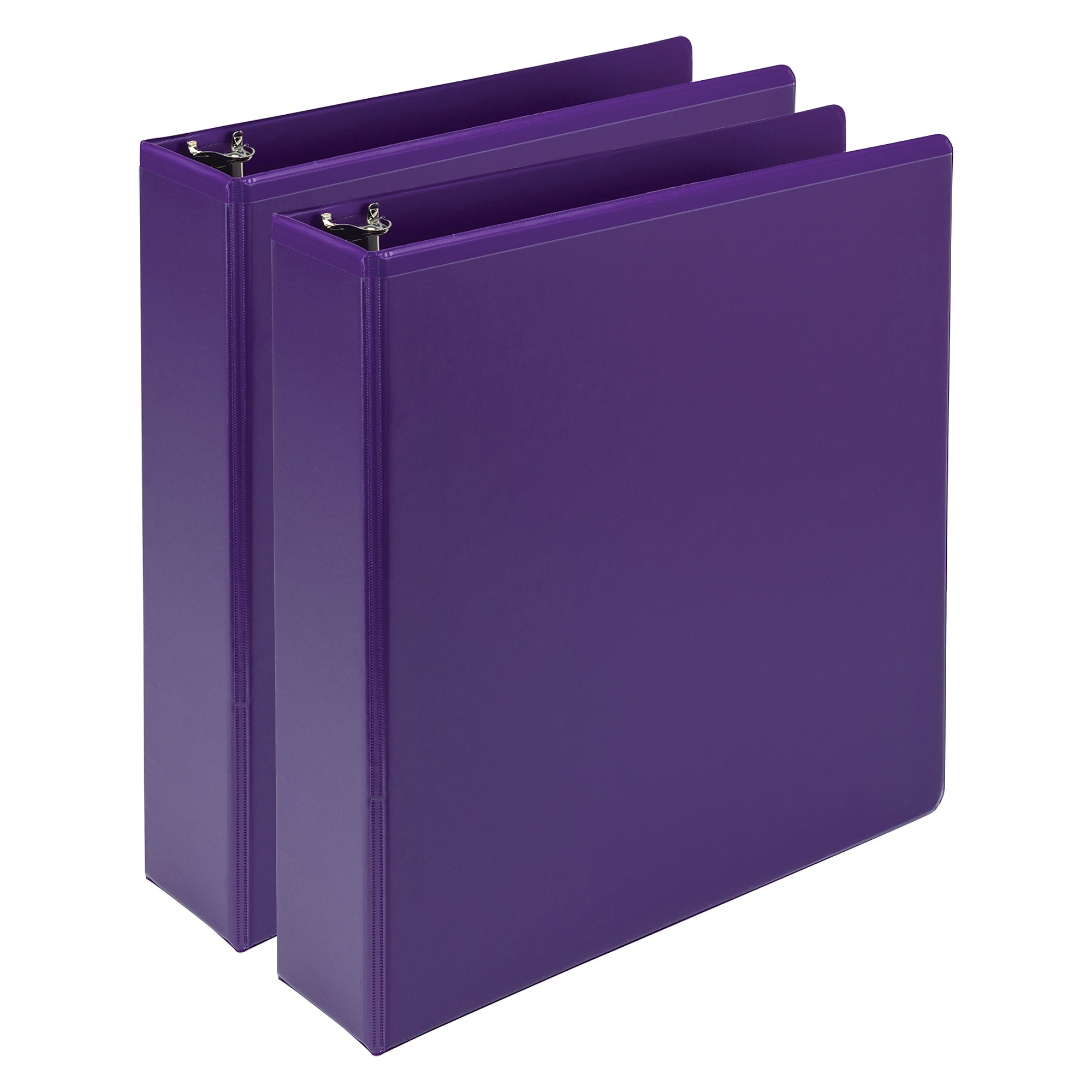 Samsill Earth's Choice Plant-Based 2" View Binders,  3-Ring , Made in USA, Purple, 2/Pack (SAMU86608)