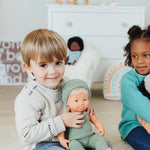 MINILAND Clothes for 15" Dolls, Knitted Outfit Overall & Beanie Hat (MLE31689)