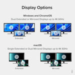 Plugable USB-C to HDMI Adapter, Male to Female/Female, Black (USBC-MSTH2)