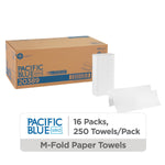 Pacific Blue Select Recycled Multifold Paper Towels, 1-ply, 250 Sheets/Pack, 16 Packs/Carton (20389)