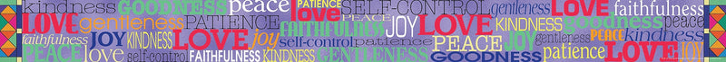 Barker Creek Double-Sided Border with Scripture, 35" x 3", Fruit of the Spirit, 12/Pack (LL966)