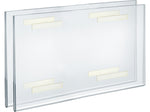 Azar Sign Holder, 17" x 11", Horizontal, Wall Mounted, Clear, Acrylic, 2/Pack (122037-2PK)