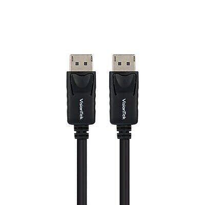 VisionTek 6.56' DisplayPort to DisplayPort Cable, Male to Male, Black (901211)