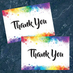 Great Papers Rainbow Burst Thank You Notecard Kits, Multicolored, 24/Pack (2025019)