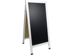 Excello Global Products Indoor/Outdoor Sidewalk Chalkboard Sign, 22.5" x 47.25", White/Black (HD-0240-WHT-OS)