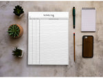 Better Office Activity Log Notepad, 8.5" x 11", Ruled, White, 50 Sheets/Pad, 4 Pads/Pack (25837-4PK)
