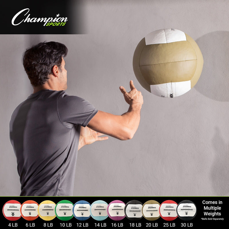 Champion Sports 30 lbs. Rhino Promax Medicine Ball, Black (CHMP219)