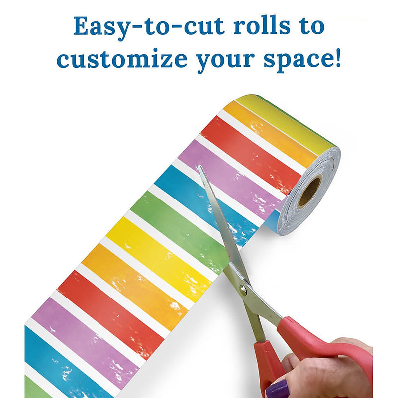 Carson Dellosa Education All Are Neighbors Rolled, 3" x 65', Stripes, 3/Bundle (CD-108517-3)