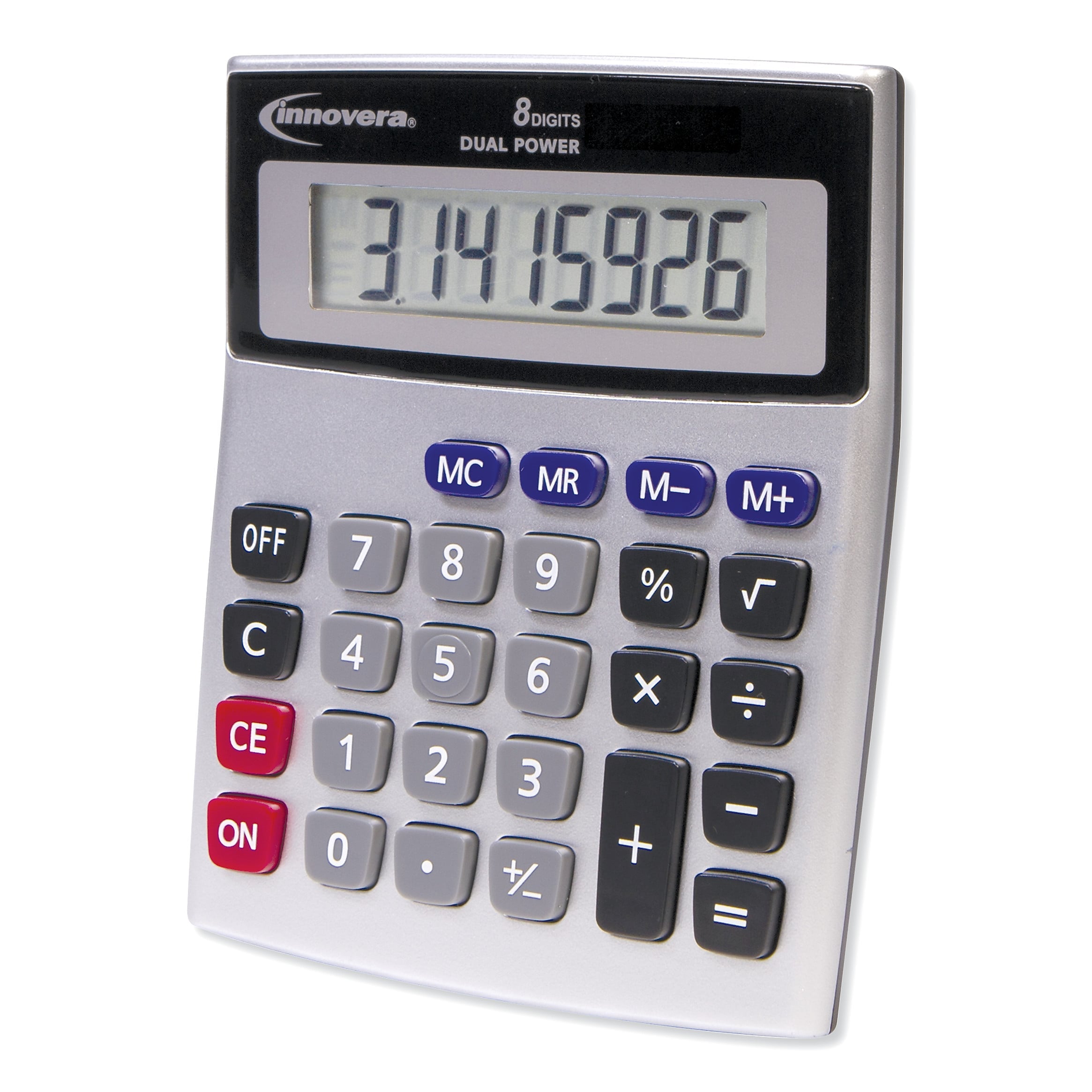 Innovera 15925 Portable Minidesk Calculator, 8-Digit Lcd