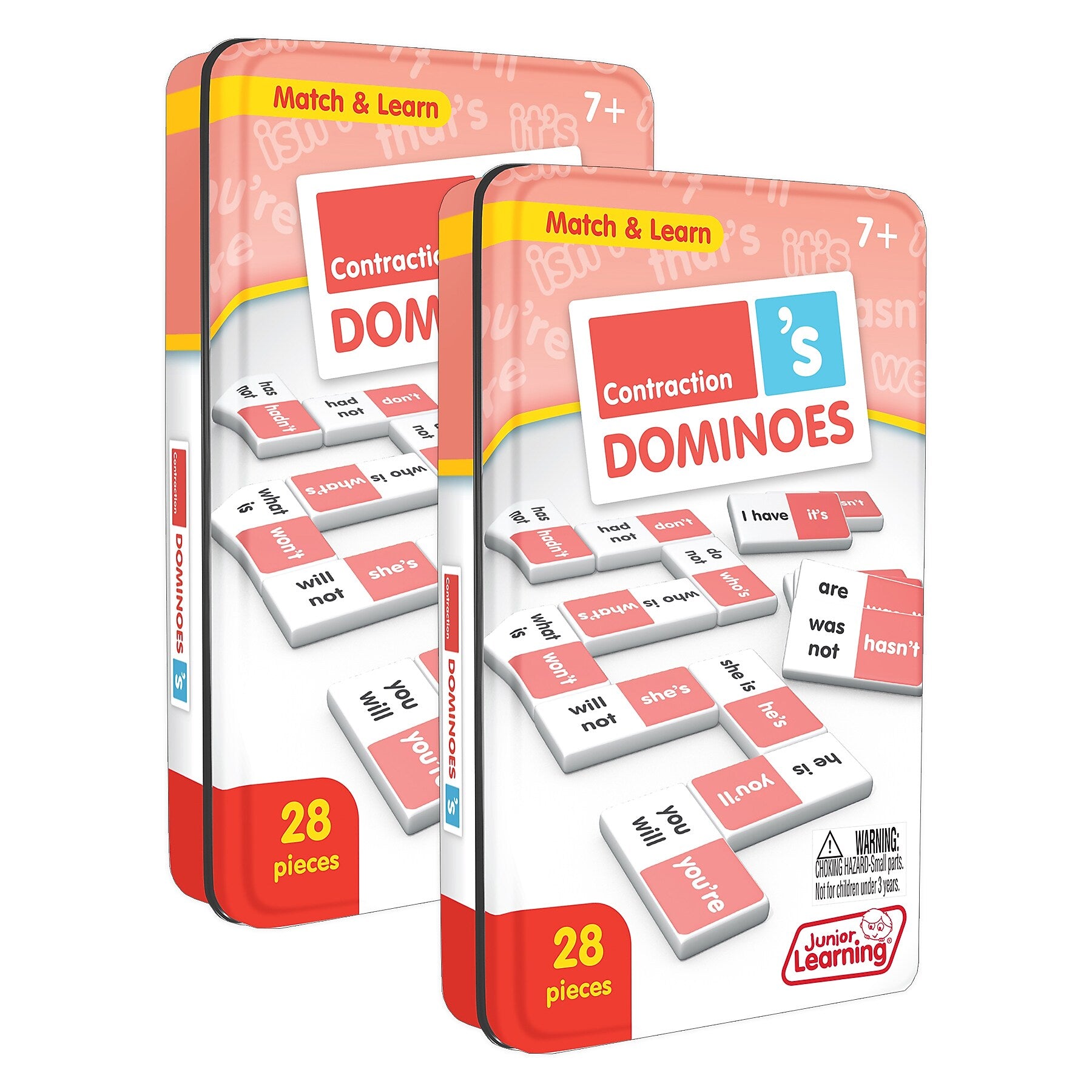 Junior Learning Contraction Match & Learn Dominoes, 2/Bundle (JRL664-2)
