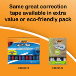 BIC Wite-Out EZ Correct Correction Tape, White, 10/Pack (WOTAP10)