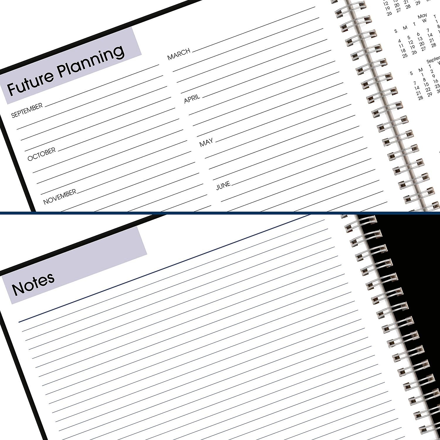 2025-2026 AT-A-GLANCE DayMinder 8" x 12" Academic Year Monthly Planner, Faux Leather Cover, Black (AY2-00-26)