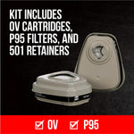 3M™ Paint Project/Pesticide Respirator, Large (6311PA1-A)