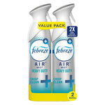 Febreze Odor-Fighting Heavy Duty Air Freshener, Crisp Clean Scent, 2 count, 8.8 oz. (97806)
