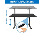 Mount-It! 55"W Electric Rectangular Adjustable Standing Desk, Black (MI-18087)