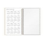 2026 Blue Sky Bespoke Letterpress Cream Hearts 5" x 8" Calendar Year Weekly & Monthly Planner, Plastic Cover (156228)