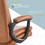 Click365 Classic Comfort Ergonomic Bonded Leather Swivel Executive Chair, Cognac (CCHR10024A)