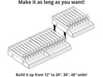 Azar 3.5" x 12" Pegboard 8-Compartment Cosmetic Tray with Tester Tray, Clear, 2/Pack (225840-TESTER-8COMP-2PK)
