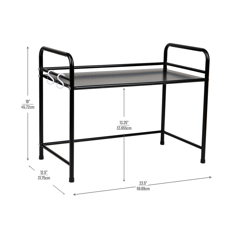 Mind Reader Metal Kitchen Shelf, Black (1TCOUMIC-BLK)