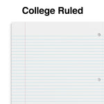 Staples Premium Poly 3-Subject Notebook, 8.5" x 11", College Ruled, 150 Sheets, Red (ST58315)