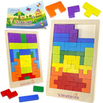 Extasticks Tetralino Double Premium Wooden Puzzle, 92/Set (EXAE3302)