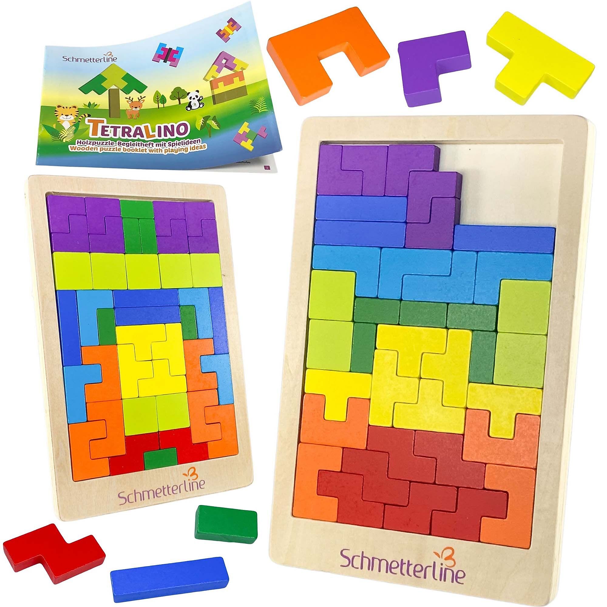 Extasticks Tetralino Double Premium Wooden Puzzle, 92/Set (EXAE3302)