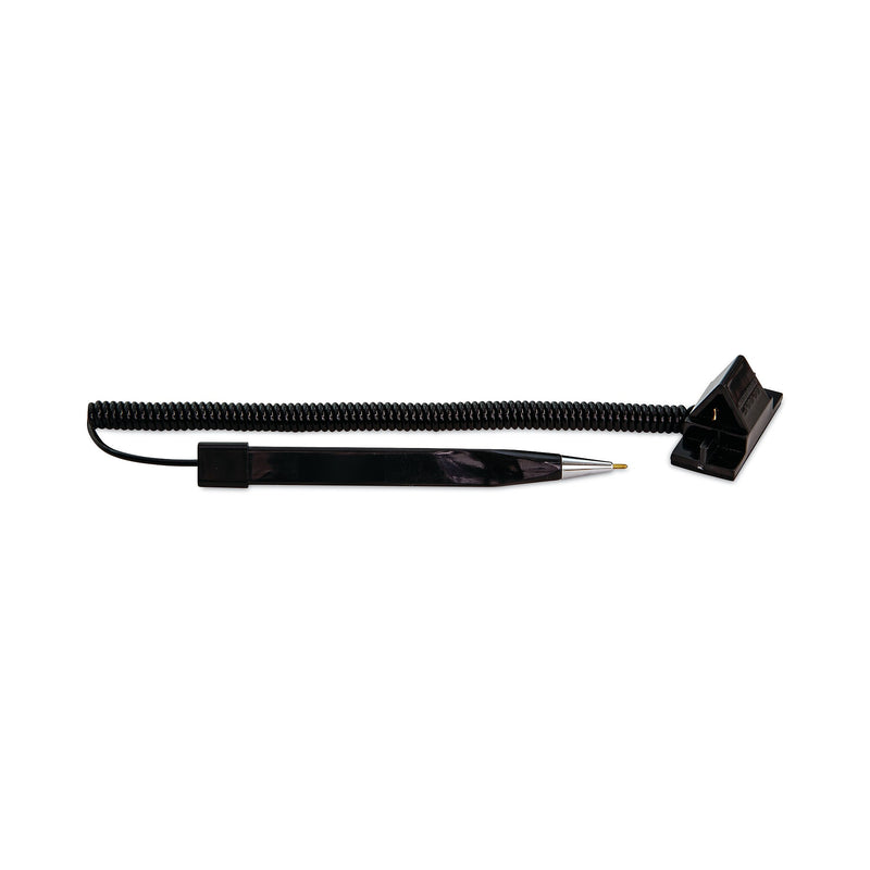 CONTROLTEK® Wedgy Secure Ballpoint Counter Pen, Fine 0.5 mm, Black Ink, Black