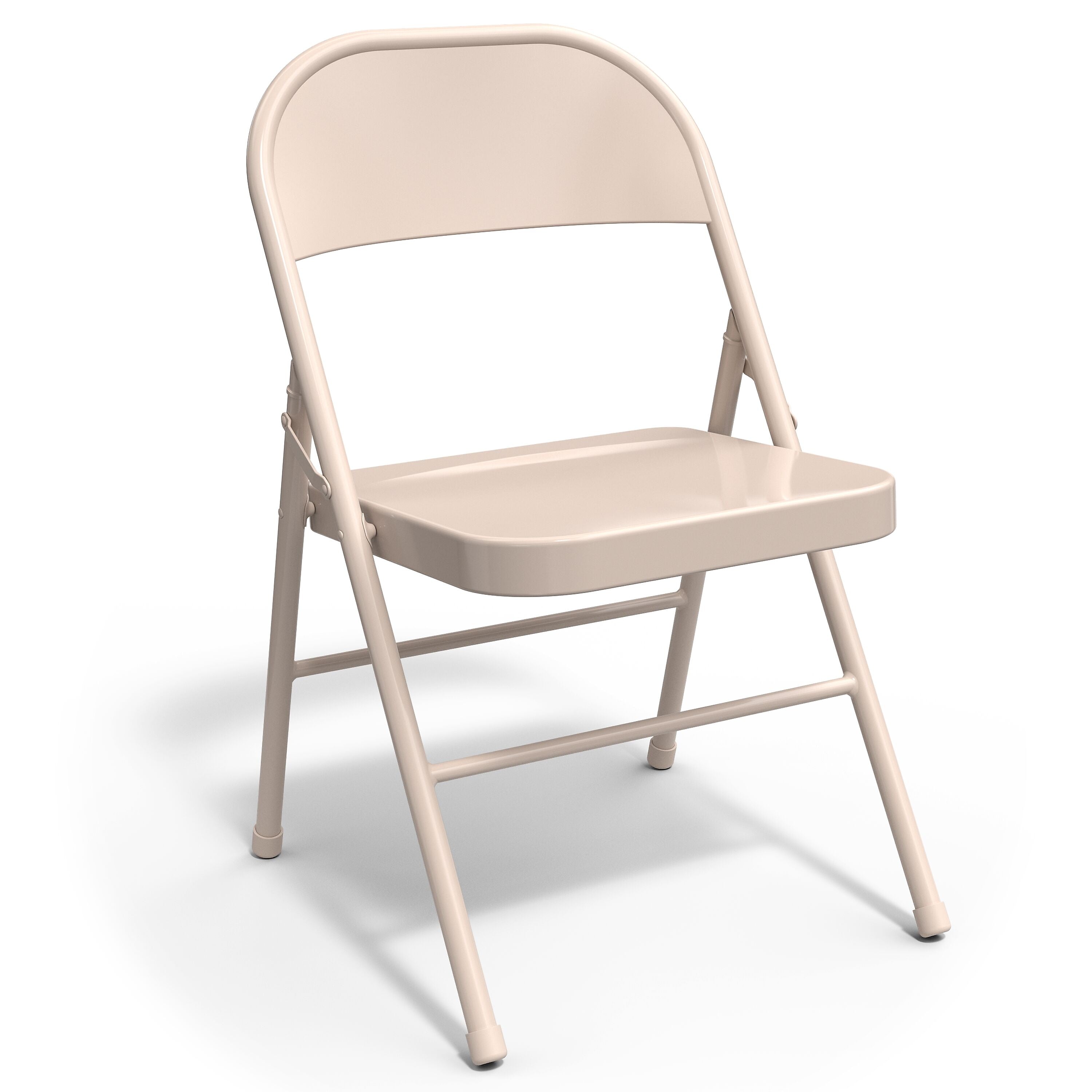 Staples® Metal Office Stacking & Folding Chair, Taupe, 4/Pack (51503)