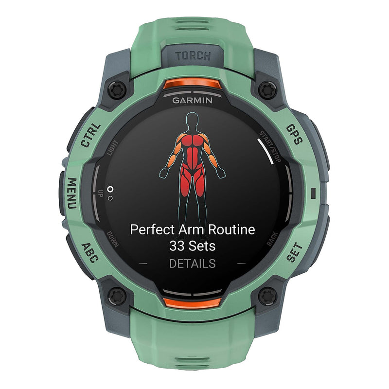 Garmin Instinct 3 AMOLED GPS Smartwatch, Neo Tropic, 45mm (GRM0293601)