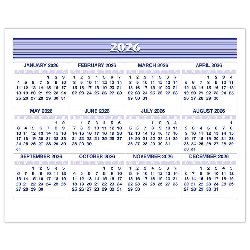 2026 AT-A-GLANCE Flip-A-Week 7" x 5.5" Weekly Desk Calendar Refill Pages, White/Blue (SW705X-50-26)