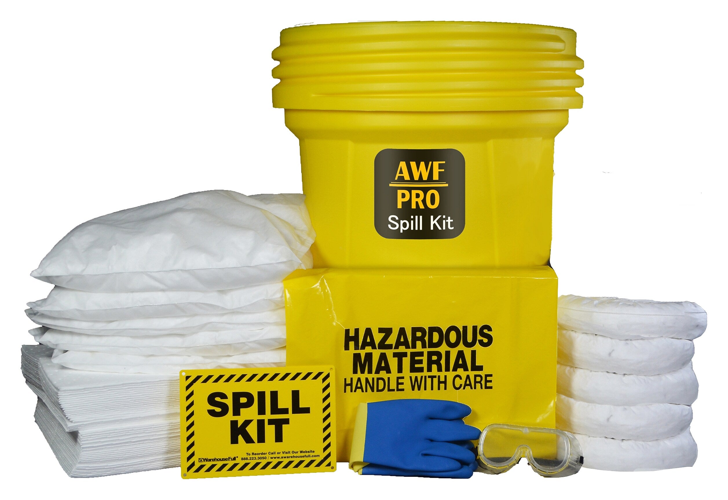 AWF Pro 30 Gal. Oil-Only Spill Kit, 72 Pieces (KTSK 10301-RT)