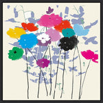 Amanti Art Multicolored Meadow Flowers by Jenny Frean Framed Canvas Wall Art Print, 30" x 30" (A42678027405)