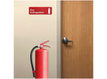 Excello Global Products Fire Extinguisher Indoor/Outdoor Wall Sign, 9" x 3", Red/White, 3/Pack (EGP-HD-0480)
