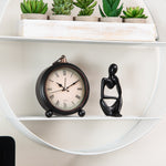 Mind Reader 2 Metal Circular Floating Shelves, 18" x 4" x 18", White (WALLCIR-WHT)