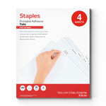 Staples Printable Self-Adhesive Tabs, White, 96/Pack (ST63048)