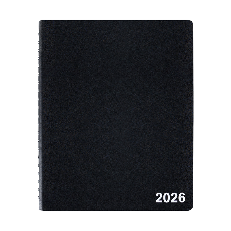 2026 Staples 8" x 11" Daily Appointment Book, Black (ST58453-26)