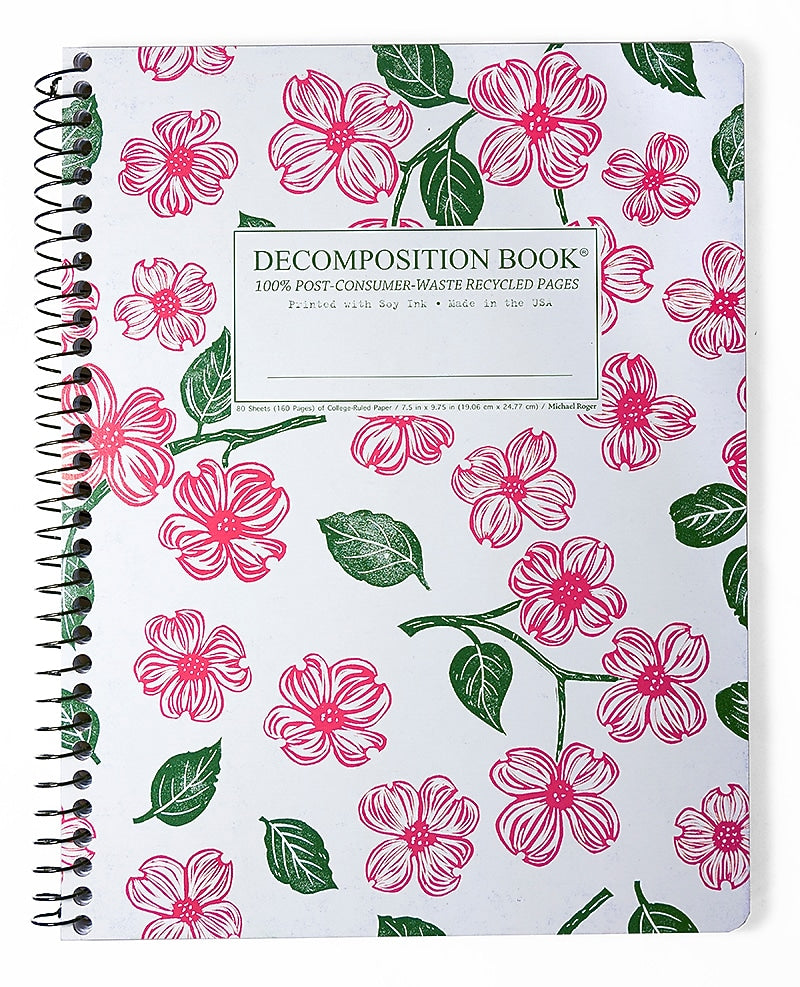 Decomposition Dogwood 1-Subject Notebooks, College Ruled, 80 Sheets, Multicolored (15924)
