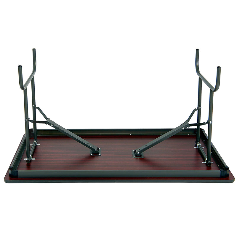 ICEBERG Premium Folding Table, 60" x 30", Mahogany (55214)