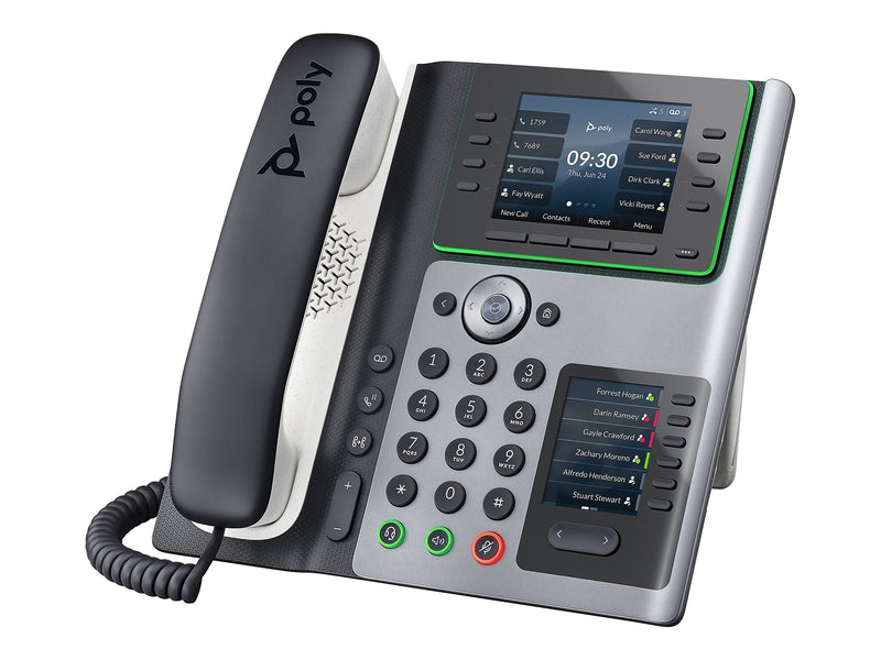 Poly Edge E450 VOIP Phone, Silver/Black (82M90AA)