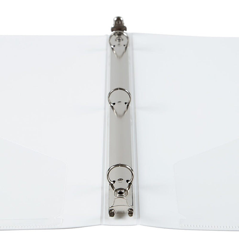 JAM Paper 1/2" 3-Ring Flexible Poly Binder, White (PB75237WH)