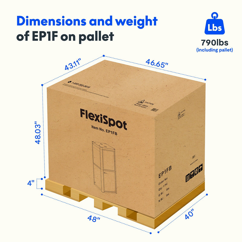Flexispot Sound Absorbing Privacy Booth, Black (EP1FB)