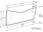 Azar Polystyrene Mountable Wall File Holder with Magnets, Dark Gray/Smoke, 4/Pack (250045-SMK)