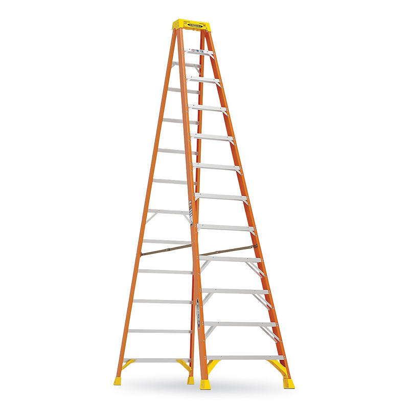 Werner 12' Fiberglass Step Ladder, 300 lbs. Capacity (6212)